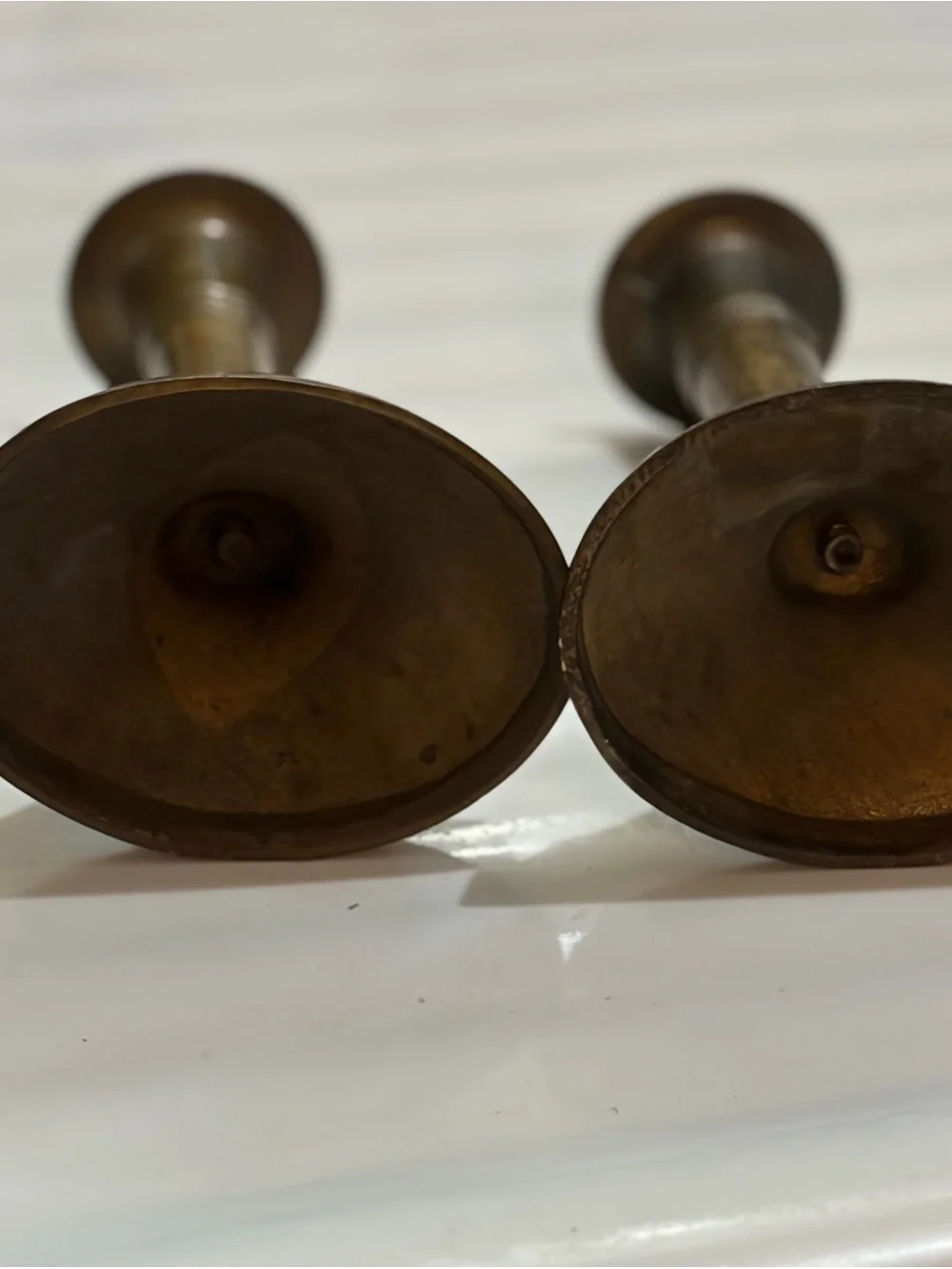 Brass Candlestick Pair - Brown Brass Home Accents